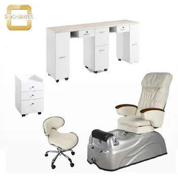 

Doshower salon furniture with pedicure chair of salon trolley of massage bed