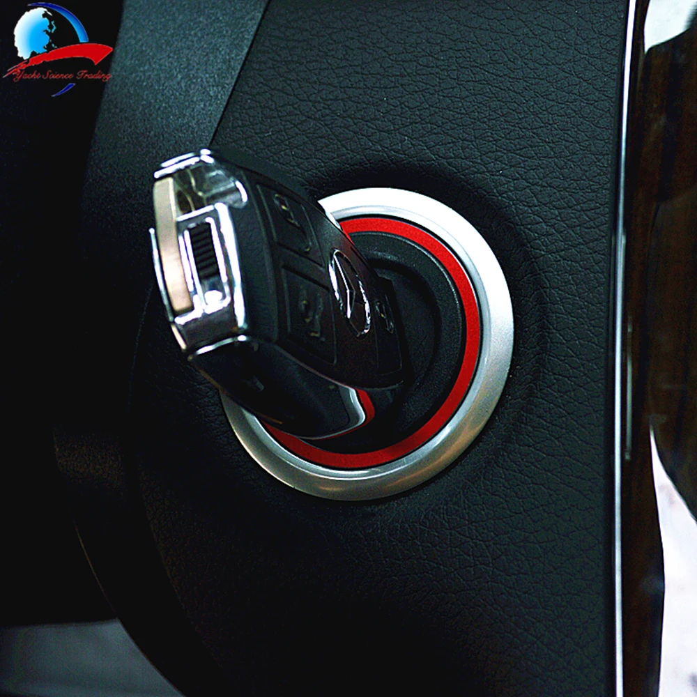 

Car Styling Ignition Keyhole Ring Engine Start Stop Trim Mouldings Interior for Benz A B C E GLK ML GL CLA GLA class