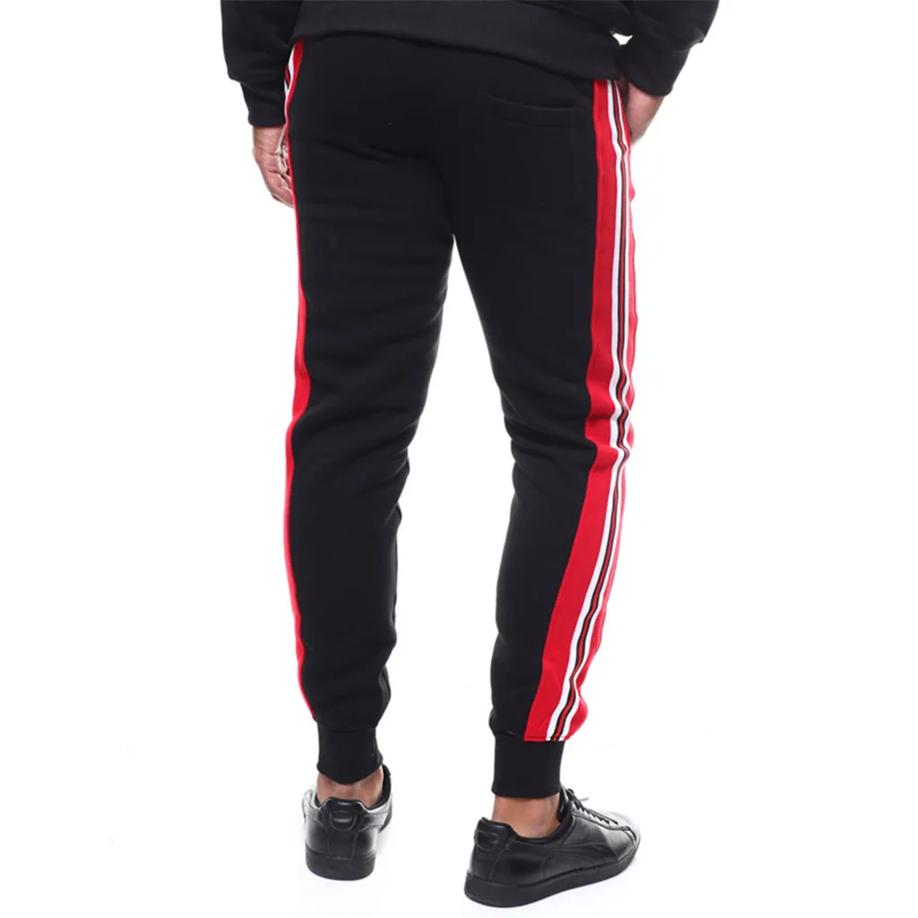 

Men's Splicing Printed streetwear stitching pants Overalls Casual Pocket Sport Casual Trouser Pants atletico de madrid 2019