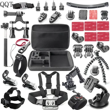 

QQT for Gopro accessories tripod bike mount for steering helmet bracket for Go pro hero 7 6 5 4 3+ 3 SJCAM SJ4000 SJ5000