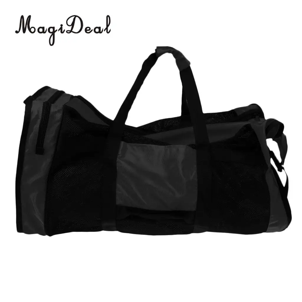 MagiDeal Foldable Heavy Duty Mesh Dive Bag Duffel Bag Storage Pouch for Diving Scuba Water Sports Dreediving Gear Equipment