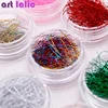 Rouleaux de ficelle métallique, 12 couleurs/ensemble, or argent, coloré, paillettes, fil Extra fin, bricolage, décoration des ongles ► Photo 1/3