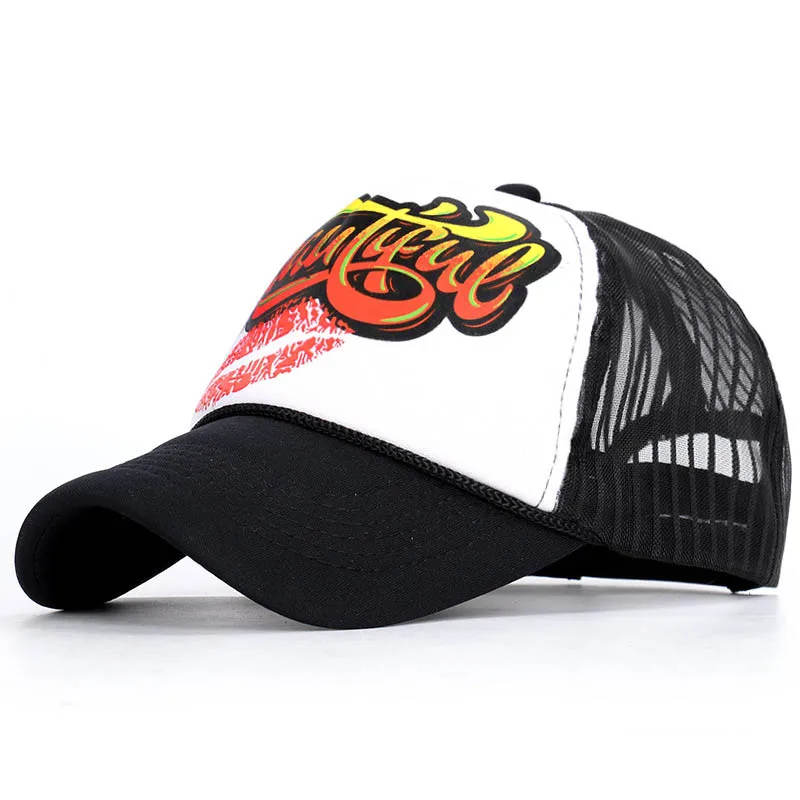 

Men Women Embroidery Trend Fashion Baseball Caps Cotton Metal Snapback Summer Autumn Mesh Sun Hats Adjustable Outdoor Cap