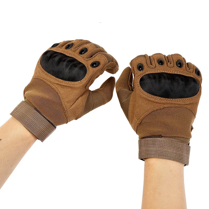 

Tactical Military Anti-Skid Rubber Hard Knuckle Full Finger Gloves Army Paintball Shooting Airsoft Combat Gloves 1 Pair H5
