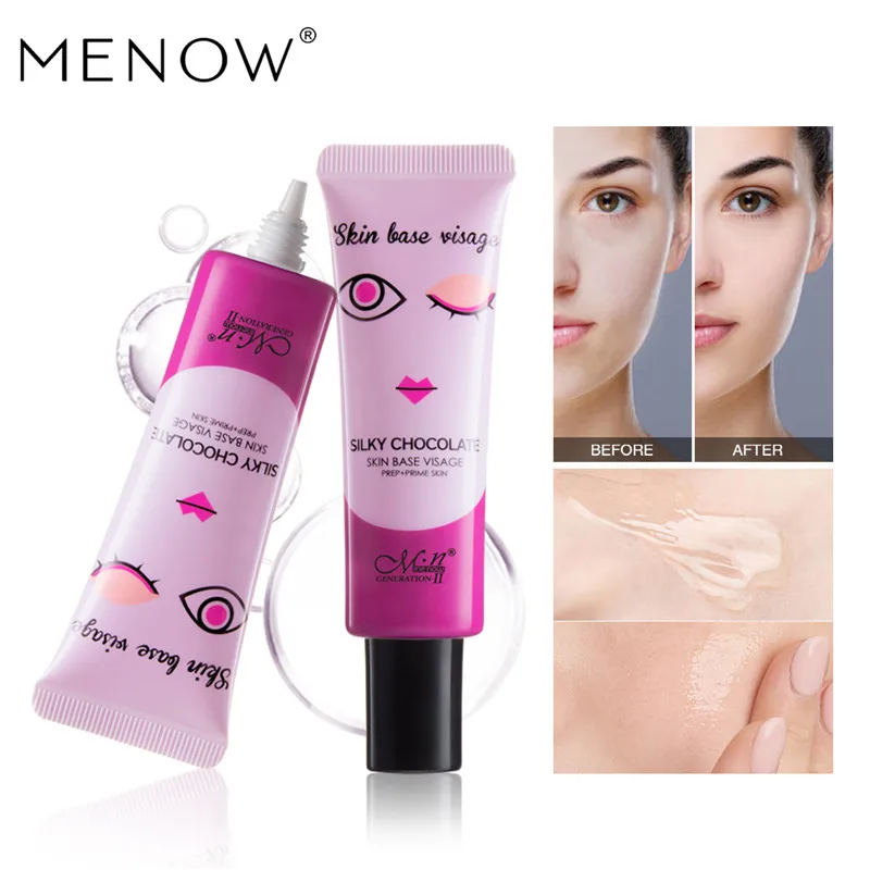 

Menow Professional Face Primer Base Makeup Silky Chocolate Moisturizer Brighten Lotion Facial Makeup Primer Beauty Makeup