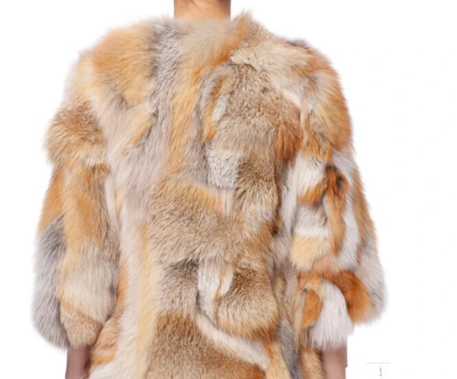 Женское длинное пальто из 100% натурального меха лисы KFP727|coat set|coat chinacoat sable |