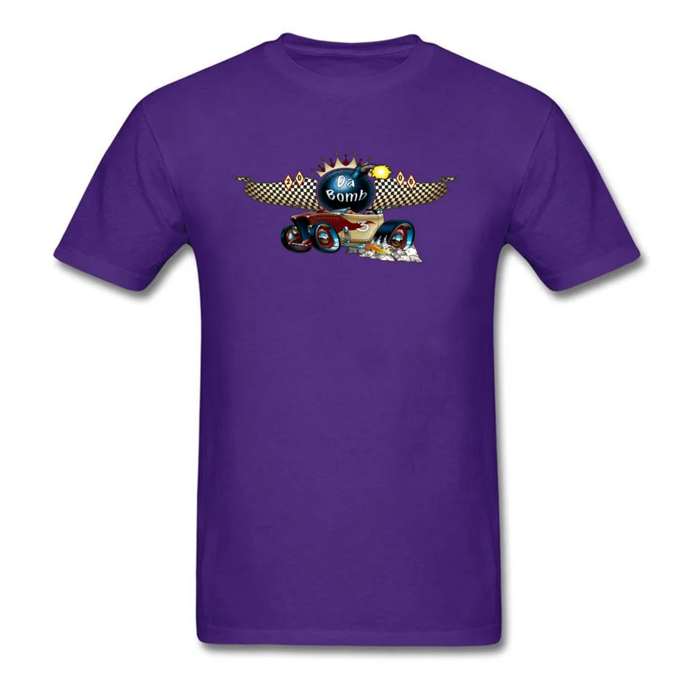 Da Bomb T Shirts for Men Summer Summer Tops Shirt Short Sleeve Wholesale Custom Tee-Shirts O Neck 100% Cotton Top Quality Da Bomb purple