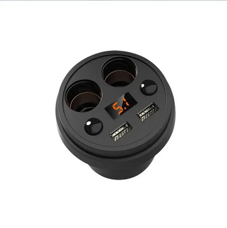 

12V Dual USB Car Electronic Car Charger Adapter Cigarette Lighter Socket +LED Digital Voltmeter Meter free delivery