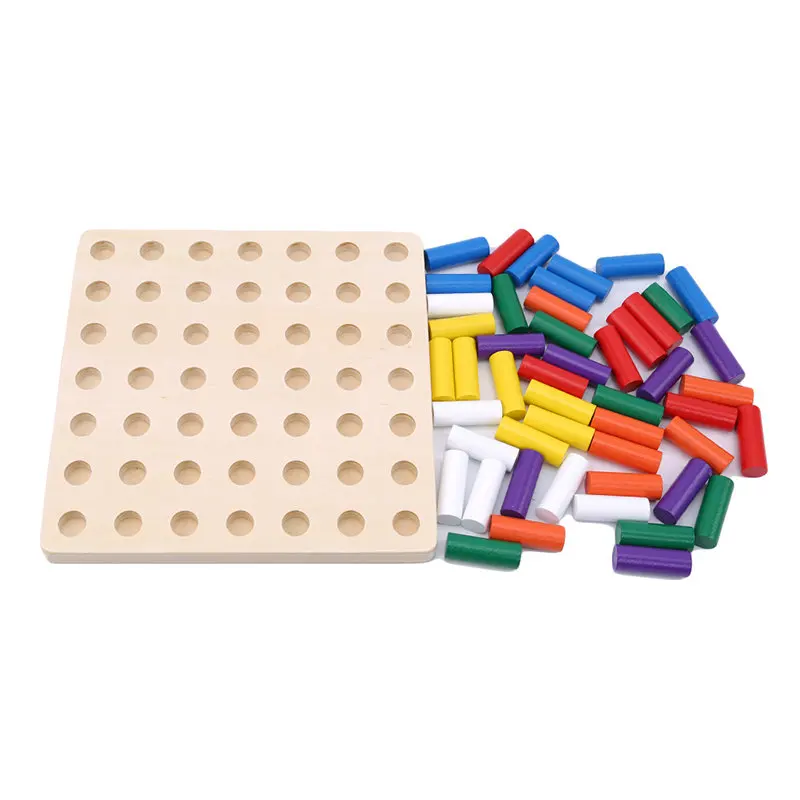 Монтессори материалы игрушки Обучающие игры цилиндрическая розетка блоки деревянные Математические Игрушки Детские Ранние развивающие игрушки - Цвет: Multicolor