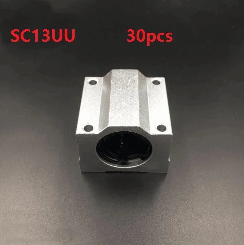 

30pcs/lot SC13UU SCS13UU 13mm linear case unit linear block bearing blocks for CNC router 3D printer parts