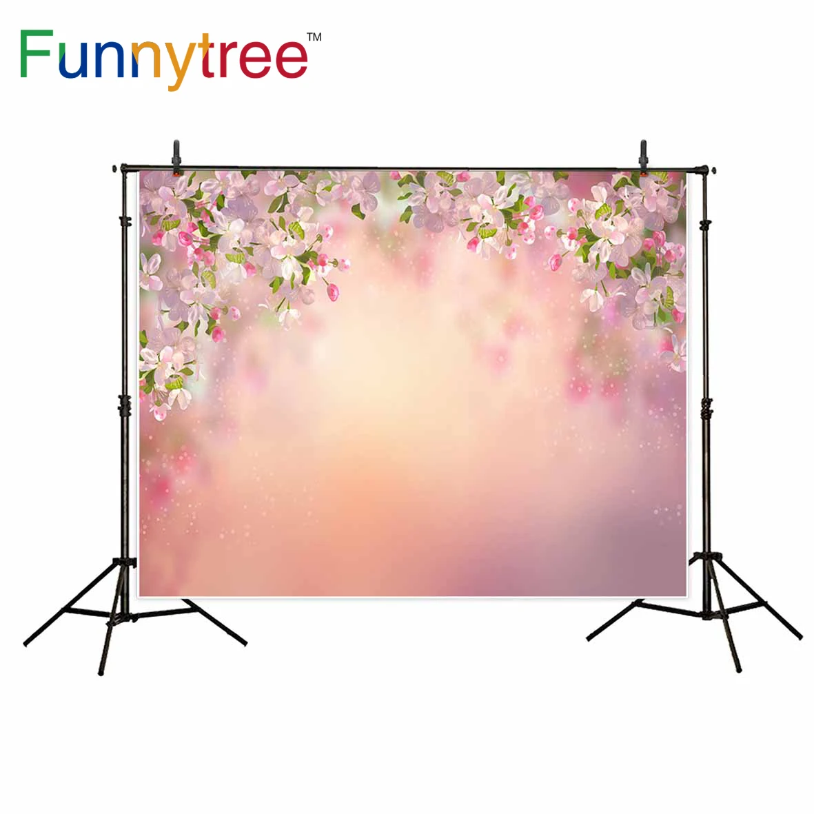 Фон для фотосъемки Funnytree розовый весенний цветок вишня фотография|painting