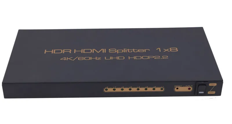 T HDR 8 Ports HDMI Splitter Switch 1x8,4Kx2K60H 3D Full HD1080P Male Connector,Power Adapter Dolby-AC3DSD For HDTV Free Shipping (3)