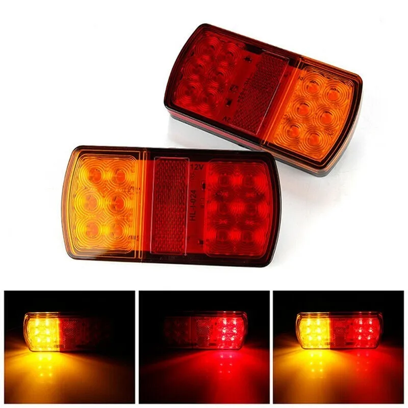 

2x 12V 24LED Car Truck LED Rear Tail Light Warning Lights Rear Lamp for Trailer caravan Turn Signal brake Lights tractor Lamps