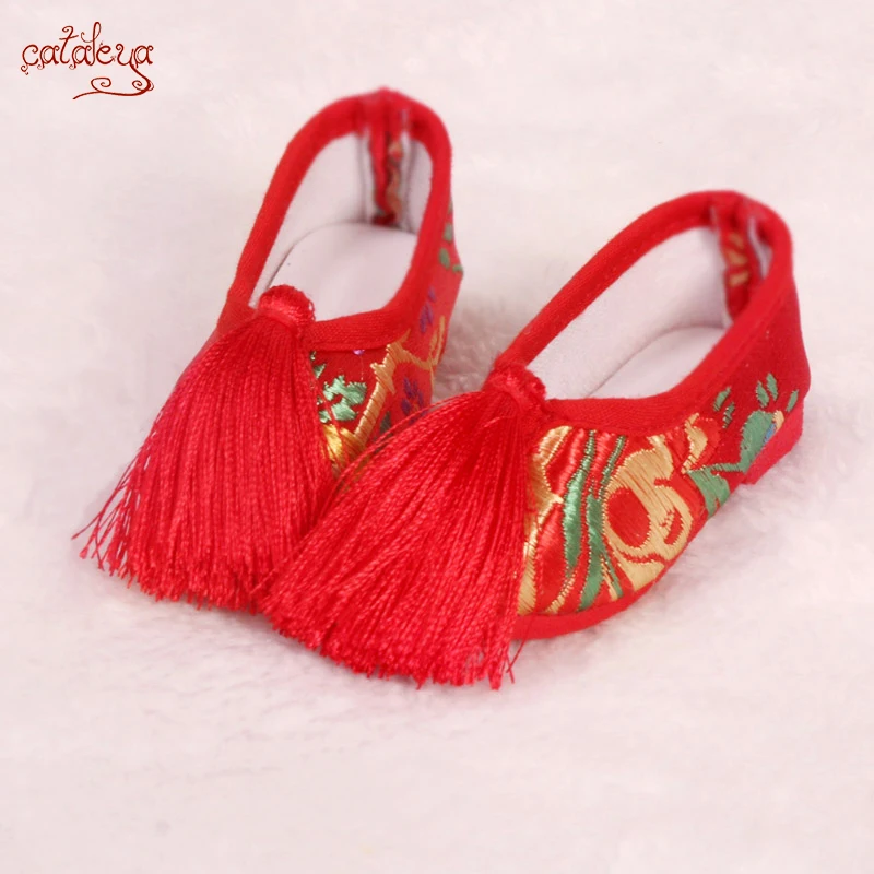 

Cataleya BJD doll 60 cm doll shoes handmade Chinese ancient bridal embroidered shoes 1/3BJD Katie flowerpot bottom shoes