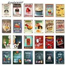 Dl-кофейная металлическая вывеска, горячий напиток, кухня, ресторан, кофейня, Настенный декор, Современная Настенная живопись