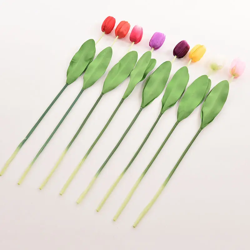 6Pcs/pack Artificial flower high quality real touch PU Tulip flower desktop wedding home decoration gift 6Pcs/pack Artificial flower high quality real touch PU Tulip flower desktop wedding home decoration gift