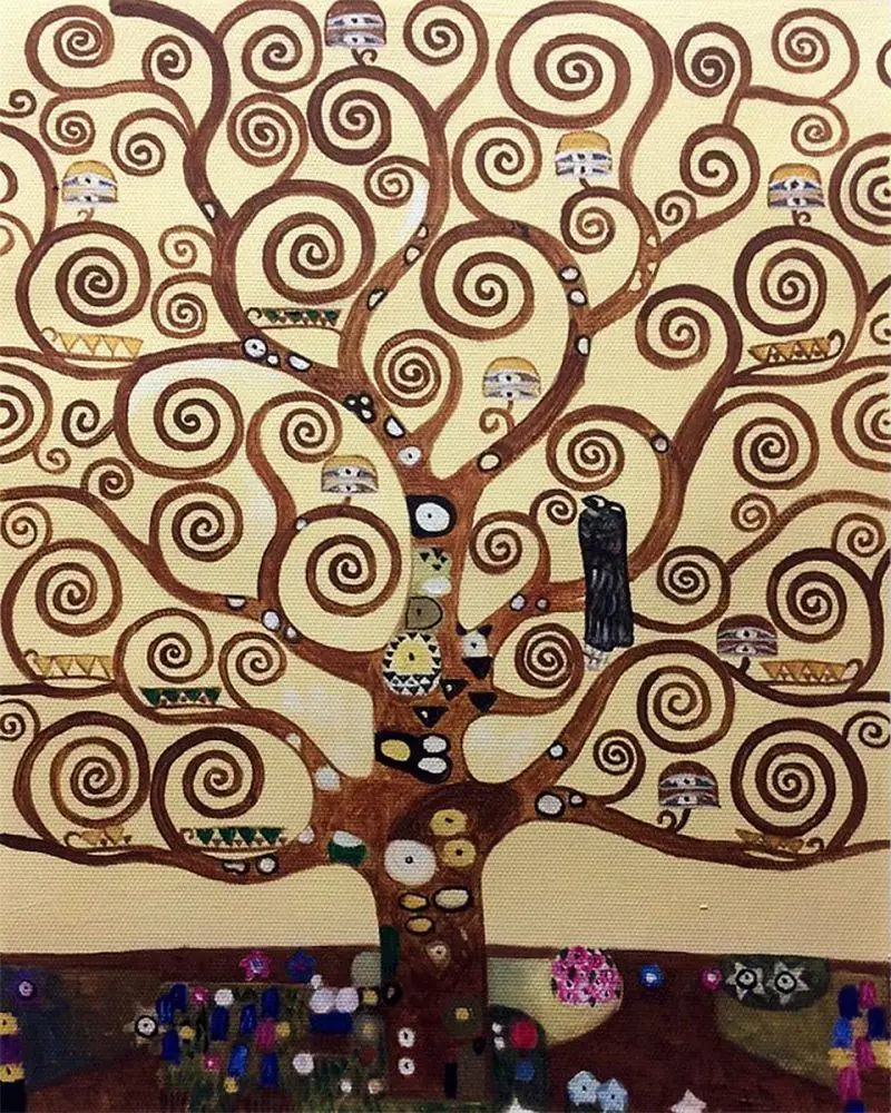 

High quality Oil painting Canvas Reproductions Tree of Life by Gustav Klimt Painting hand painted