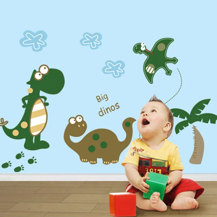 Большие Dinos! Наклейки на стену в виде динозавра съемные детские виниловые