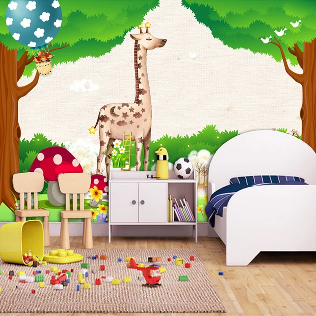 custom 3d photo wallpaper green forest cartoon animal kingdom wall decoration kids room bedroom background wall - Kids Bedroom Background custom 3d photo wallpaper green forest cartoon animal kingdom wall decoration kids room bedroom background wall - Kids Bedroom Background
