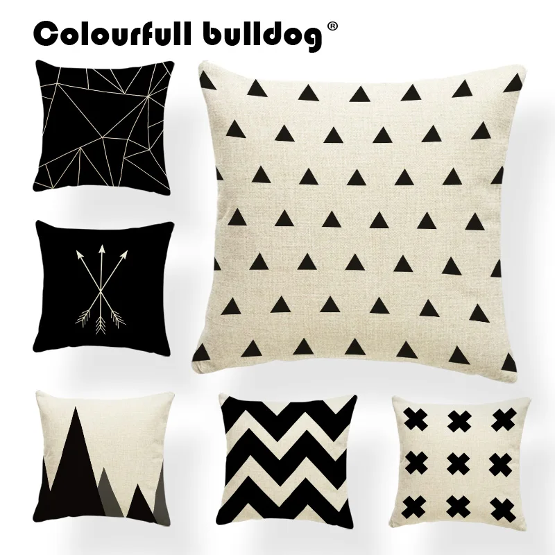 

Geometry Cushion Covers Winter Chevron Zigzag Pillow Cushion Case Arrow Polka AztecThrow Pillow Abstract Bed Gift Photo 45X45cm