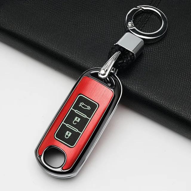 

Aluminum alloy Car Key Cover Case For Mazda 2 3 5 6 8 Atenza CX5 CX-7 CX-9 MX-5 RX Smart 3 Buttons Key Case Shell car styling