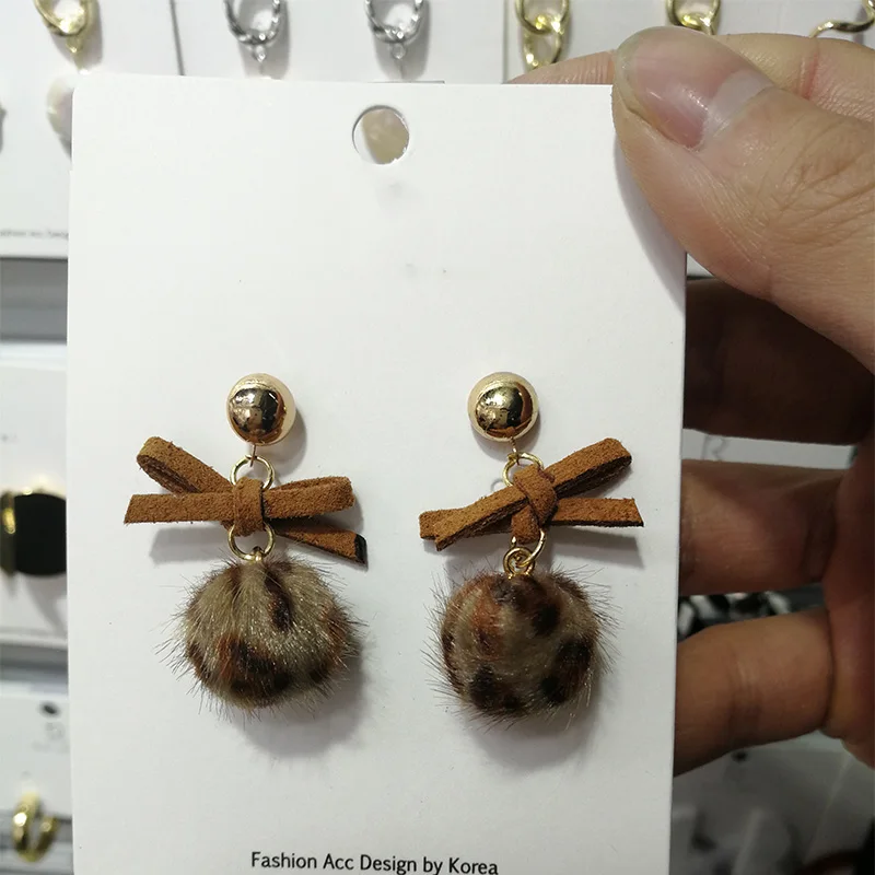 

Long Tassel Simple Pompom Ball Earring Fashion Cute Earrings For Women Girl Christmas Gift