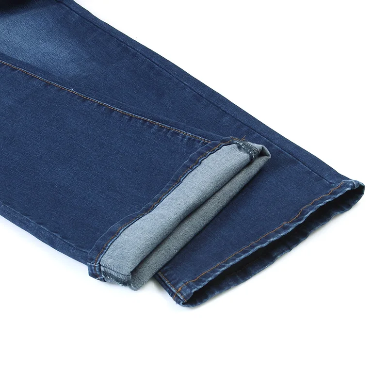 New Men's Autumn and Winter Boot Cut Jeans Male High Waist Casual Business Denim Pants flares Thick Trousers 26-38 6