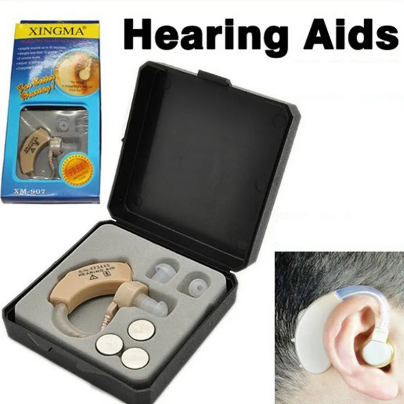 Small Convenient Behind Ear Hearing Aid Sound Voice Amplifier Invisible