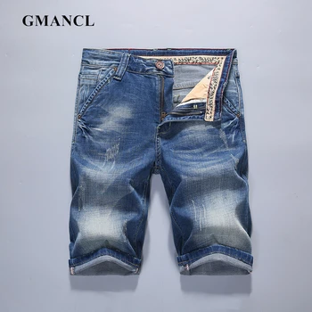 

Classic casual Summer New Denim Shorts Men's Jeans Short Men High Quality Cotton Men Bermuda Straight Jean homme 34 36 38 40
