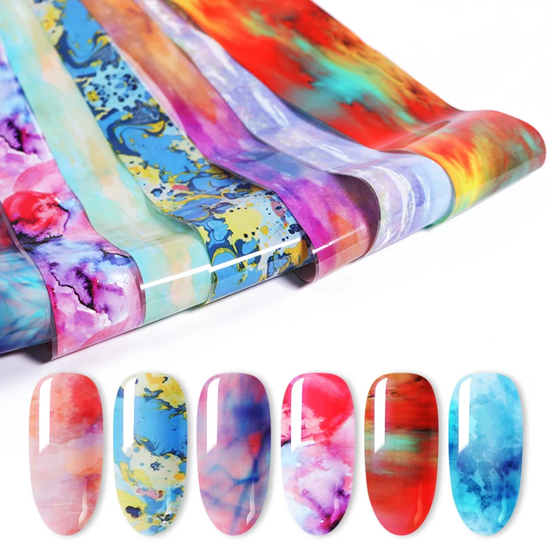 

Colorful Nail Art Foil Stickers Flowers Mixed Patterns Beauty Design Transfer Decals Paper Nail DIY Decorations Accessories