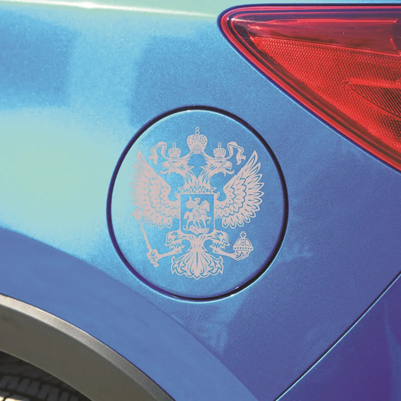 3D Aluminum Coat of arms of Russia car body metal sticker Russian Eagle Decal Decoration stickers for lada kia Renault Audi BMW