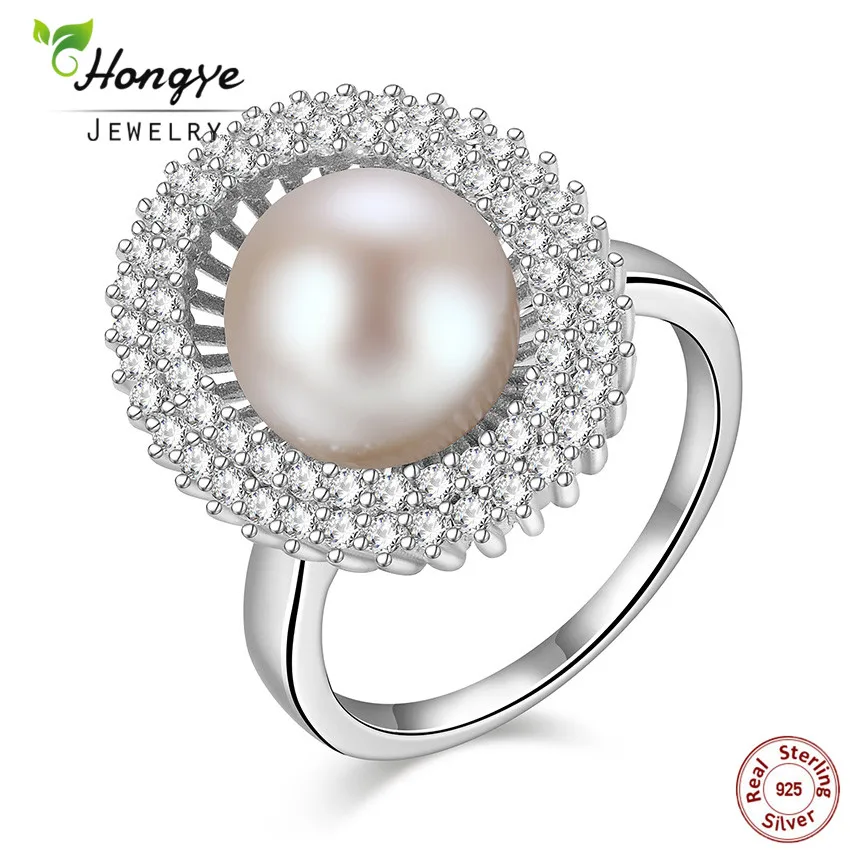 Женское кольцо из серебра 925 пробы с натуральным жемчугом|jewelry rings|jewelry women ringsjewelry