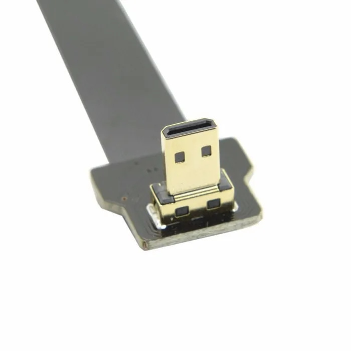 0 1 м 90 градусов вверх под углом FPV Micro HDMI штекер к Mini FPC плоский кабель для GOPRO