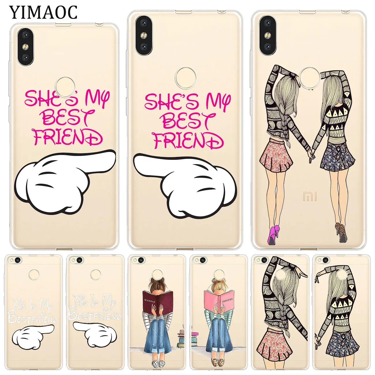 

YIMAOC My Best Friendship love Soft Case for Xiaomi Redmi K20 Pro 7A 6A 4A 4X S2 GO Note 8 7 6 5 Pro Plus 4 Cover