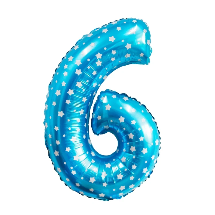 QIFU 32 дюймов номер Фольга воздушные шары золото надувной цифровой воздушные шары с гелием на день рождения Свадебные украшения Дети сувениры вечерние поставки - Цвет: blue 6