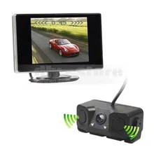 DIYKIT 3.5 inch TFT LCD Car Monitor + Waterproof Parking Radar Sensor Reversing Car Camera Parking Assistance System