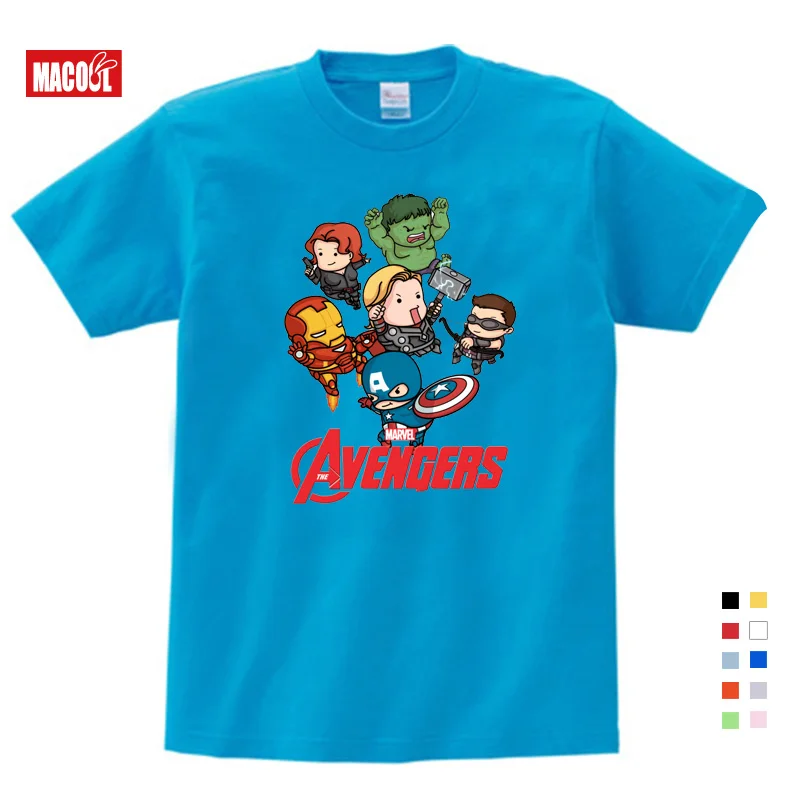 Free Shipping 2019 T-shirt Superman/Batman/spider Man/captain America /Hulk/Iron Man / T Shirt Boy Girls Printing T-shirt