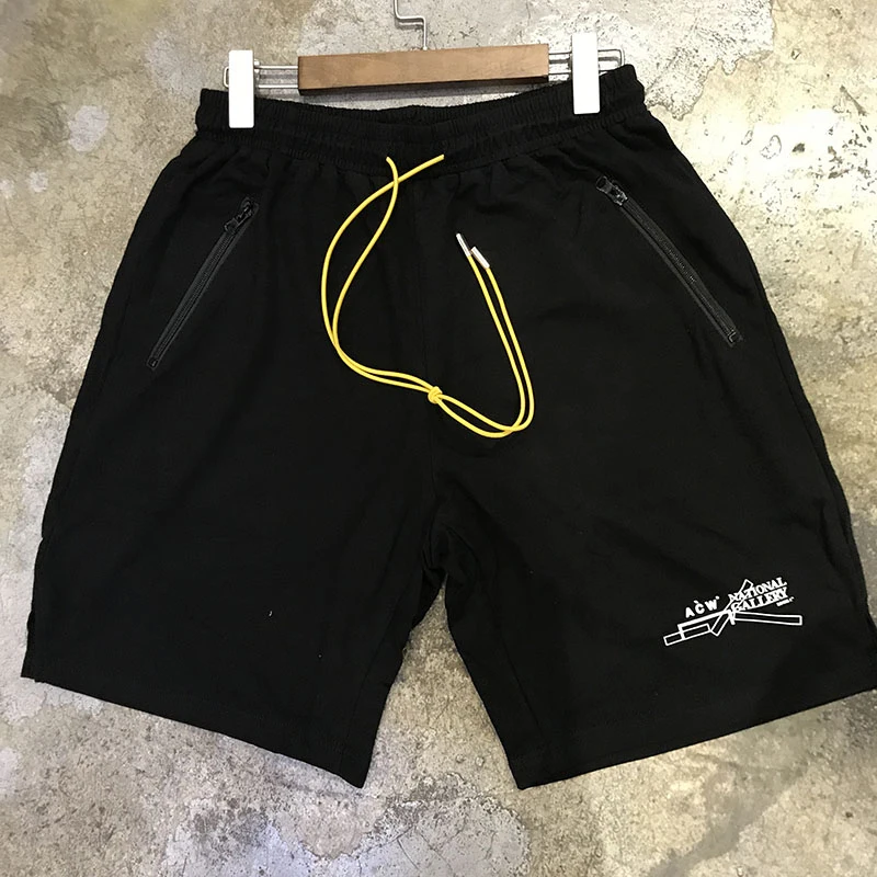 

Casual A-COLD-WALL ACW Shorts Men Women Summer NATIONAL-GALLERY-ROOM A-COLD-WALL Shorts 19S Black Orange ACW A-COLD-WALL Shorts