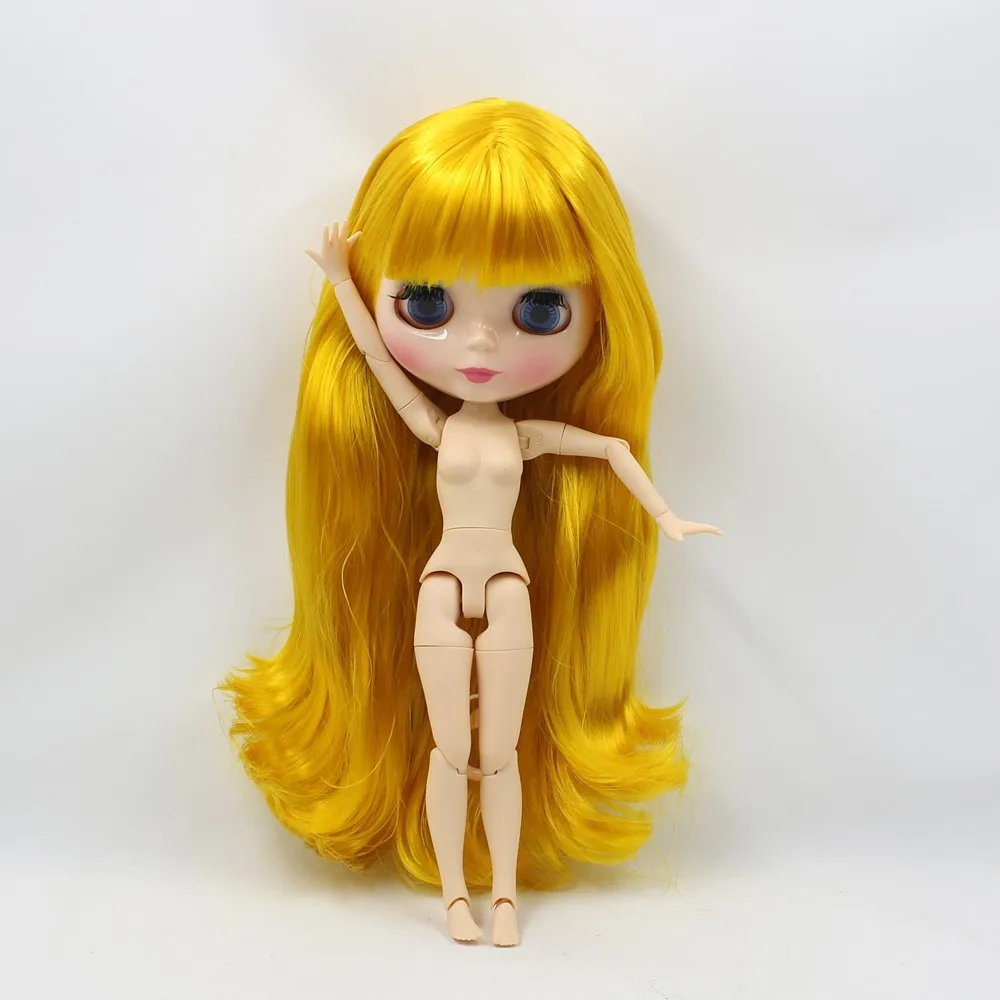Neo Blythe Doll with Yellow Hair, White Skin, Shiny Cute Face & Factory Jointed Body 5