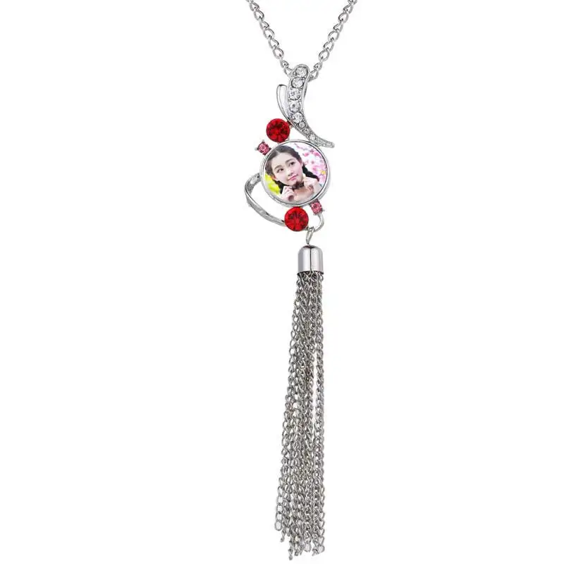 

necklaces pendants for sublimation women Owl necklace pendant jewelry heart tranfer consumable DIY gift blank material wholesale