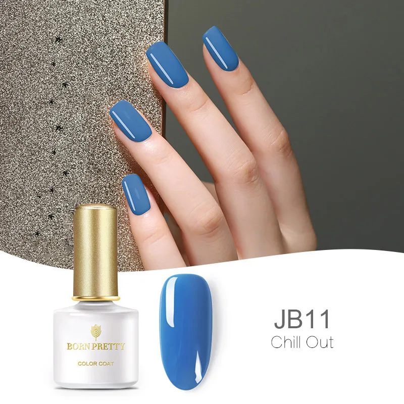 BORN PRETTY Джаз-синий гель серии Однотонная одежда ногтей Гель-лак 6 мл фиолетовый замочить от УФ-лак Лаки - Цвет: BP-JB011