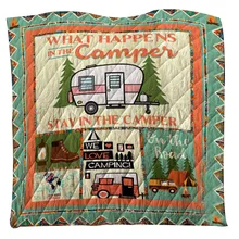 Прекрасный мультфильм Camper ковер одеяло мягкая ткань Комфорт Коврик для кемпинга отдых ковер пледы кемпинг автомобиль одеяло s Пляж пикника