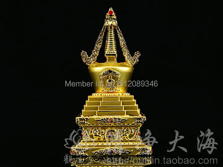 Buddha Tower Buddhist Activities Musical Instruments Gilded Copper 