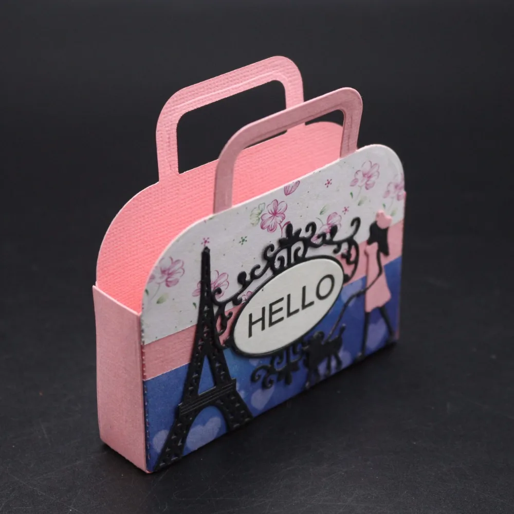  Tower Handbag Frame Metal Cutting Die Scrapbooking Embossing Stencil Card Die For DIY Invitation Al - 32954542360