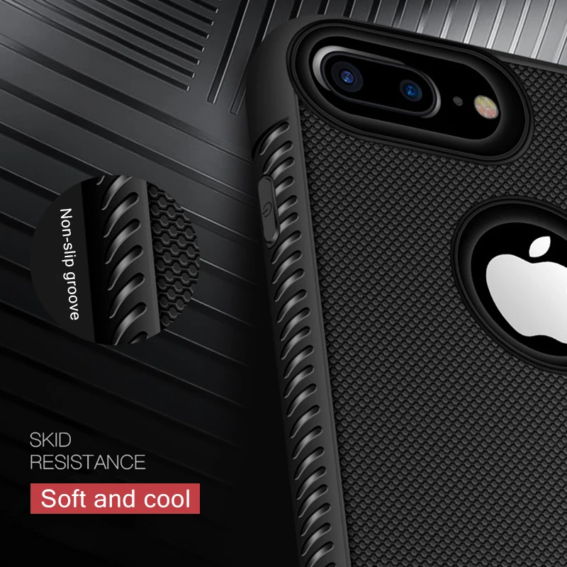 GerTong Rugged Case For iPhone X XR XS Max Cover Silicon Bumper Matte Cases For iPhone 6S 6 7 8 Plus 7Plus Shockproof Back Cover