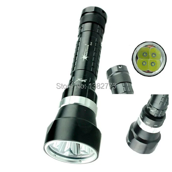 DX4 6000 люмен светодиодный фонарик 100 m 3 режима 4 xCREE XM-L U2 светодиодный фонарик Дайвинг подводный фонарик Питание от 2x18650/2x26650