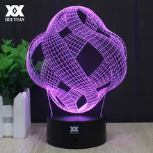 Креативный 3D иллюзия светодиодный ночник абстрактная графика акриловая атмосферная лампа Декор для дома детская настольная лампа