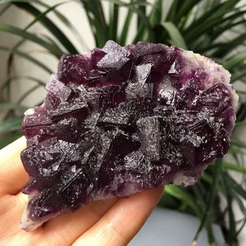 

118g Hot sale Natural COLORFUL quartz CRYSTAL CLUSTER Mineral Specimen purple FLUORITE