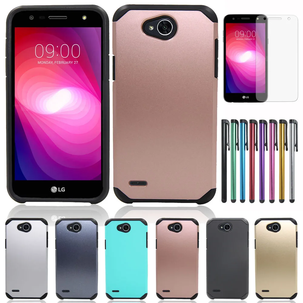 

For LG X Power 2 Dual Layer Rugged Case TPU PC Shockproof Cover For LG Xpower 2/LV7/K10 Power/X Charge/Fiesta LTE/Fiesta 2 L64VL
