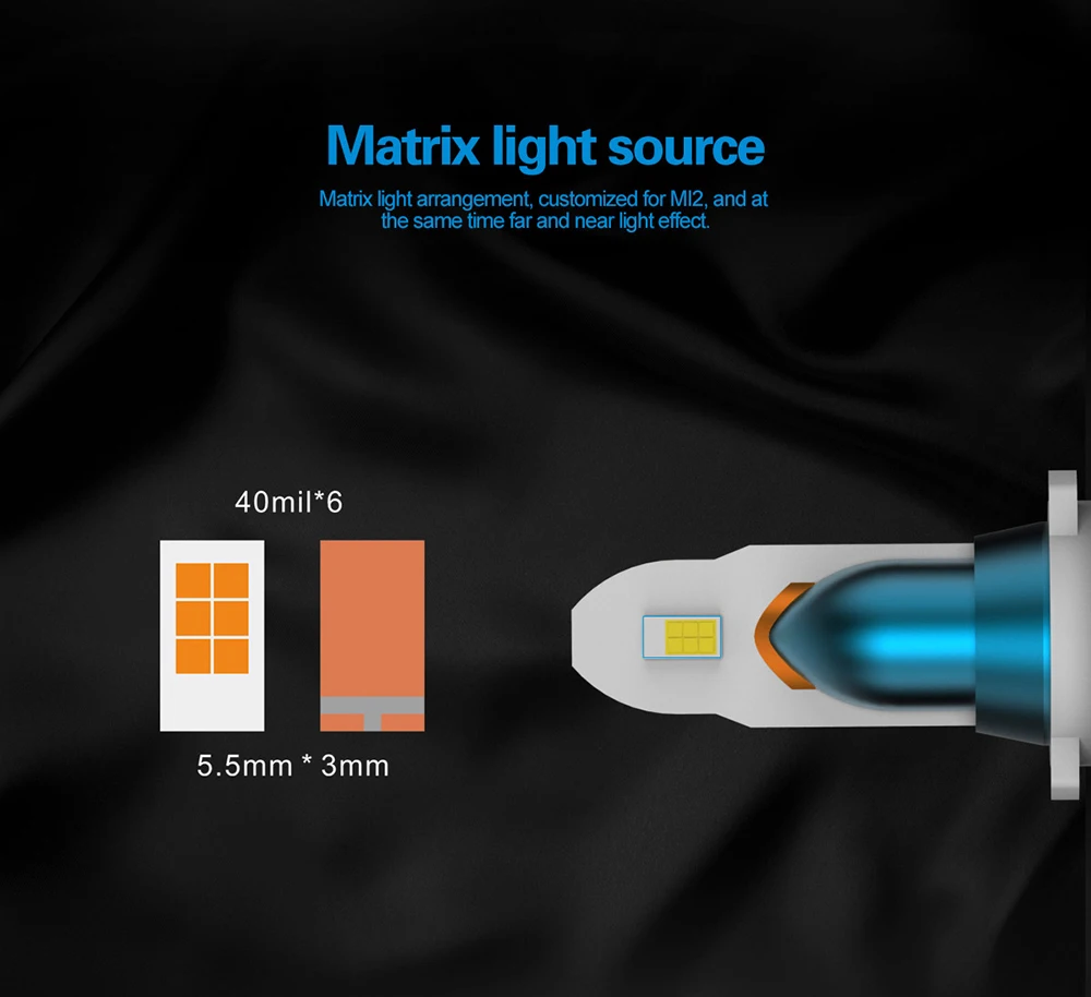 Mi2 светодиодный H7 лампы H1 H4 H7 H11 H3 HB4 9005 9006 фар автомобиля мини MI2 56W 6000LM светодиодные лампы для автомобильных фар 6500 к противотуманные фары